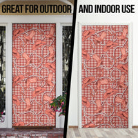 Red Hawaii Palaka Cowboy Door Cover Hawaiian Paniolo Festival Spirit LT19 - Polynesian Pride