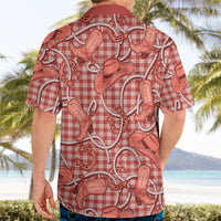Red Hawaii Palaka Cowboy Hawaiian Shirt Hawaiian Paniolo Festival Spirit LT19 - Polynesian Pride