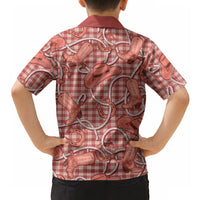 Red Hawaii Palaka Cowboy Hawaiian Shirt Hawaiian Paniolo Festival Spirit LT19 - Polynesian Pride