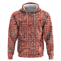 Red Hawaii Palaka Cowboy Hoodie Hawaiian Paniolo Festival Spirit LT19 Pullover Hoodie Red - Polynesian Pride