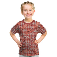 Red Hawaii Palaka Cowboy Kid T Shirt Hawaiian Paniolo Festival Spirit LT19 Red - Polynesian Pride