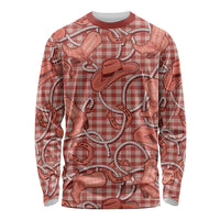 Red Hawaii Palaka Cowboy Long Sleeve Shirt Hawaiian Paniolo Festival Spirit LT19 Unisex Red - Polynesian Pride