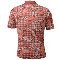 Red Hawaii Palaka Cowboy Polo Shirt Hawaiian Paniolo Festival Spirit LT19 - Polynesian Pride