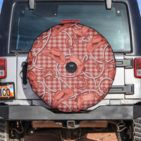 Red Hawaii Palaka Cowboy Spare Tire Cover Hawaiian Paniolo Festival Spirit LT19 Red - Polynesian Pride