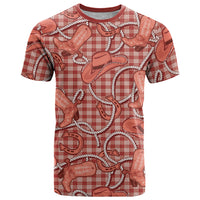 Red Hawaii Palaka Cowboy T Shirt Hawaiian Paniolo Festival Spirit LT19 Red - Polynesian Pride