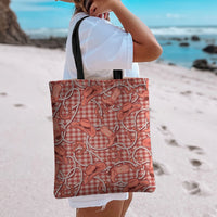 Red Hawaii Palaka Cowboy Tote Bag Hawaiian Paniolo Festival Spirit LT19 - Polynesian Pride