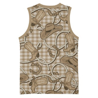 Beige Hawaii Palaka Cowboy Basketball Jersey Hawaiian Paniolo Festival Spirit LT19 - Polynesian Pride
