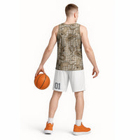 Beige Hawaii Palaka Cowboy Basketball Jersey Hawaiian Paniolo Festival Spirit LT19 - Polynesian Pride
