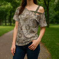 Beige Hawaii Palaka Cowboy Cross Shoulder Shirt Hawaiian Paniolo Festival Spirit LT19 - Polynesian Pride