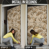 Beige Hawaii Palaka Cowboy Door Cover Hawaiian Paniolo Festival Spirit LT19 - Polynesian Pride