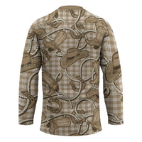 Beige Hawaii Palaka Cowboy Hockey Jersey Hawaiian Paniolo Festival Spirit LT19 - Polynesian Pride