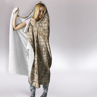 Beige Hawaii Palaka Cowboy Hooded Blanket Hawaiian Paniolo Festival Spirit LT19 - Polynesian Pride