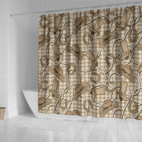 Beige Hawaii Palaka Cowboy Shower Curtain Hawaiian Paniolo Festival Spirit LT19 - Polynesian Pride