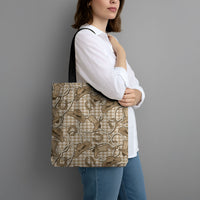Beige Hawaii Palaka Cowboy Tote Bag Hawaiian Paniolo Festival Spirit LT19 - Polynesian Pride