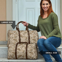 Beige Hawaii Palaka Cowboy Travel Bag Hawaiian Paniolo Festival Spirit LT19 - Polynesian Pride