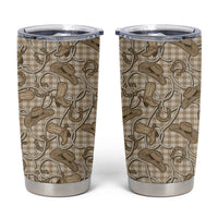 Beige Hawaii Palaka Cowboy Tumbler Cup Hawaiian Paniolo Festival Spirit LT19 Beige - Polynesian Pride
