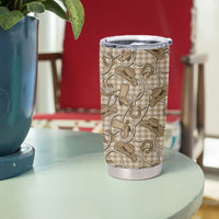 Beige Hawaii Palaka Cowboy Tumbler Cup Hawaiian Paniolo Festival Spirit LT19 - Polynesian Pride