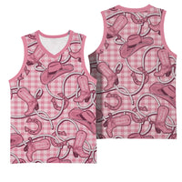 Pink Hawaii Palaka Cowboy Basketball Jersey Hawaiian Paniolo Festival Spirit LT19 - Polynesian Pride