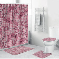 Pink Hawaii Palaka Cowboy Bathroom Set Hawaiian Paniolo Festival Spirit LT19 Bathroom Set (4 pcs) Pink - Polynesian Pride