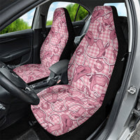 Pink Hawaii Palaka Cowboy Car Seat Cover Hawaiian Paniolo Festival Spirit LT19 - Polynesian Pride