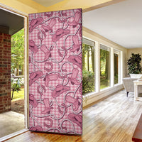 Pink Hawaii Palaka Cowboy Door Cover Hawaiian Paniolo Festival Spirit LT19 - Polynesian Pride