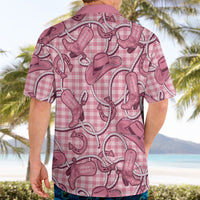 Pink Hawaii Palaka Cowboy Hawaiian Shirt Hawaiian Paniolo Festival Spirit LT19 - Polynesian Pride
