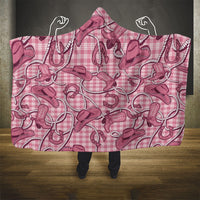 Pink Hawaii Palaka Cowboy Hooded Blanket Hawaiian Paniolo Festival Spirit LT19 - Polynesian Pride
