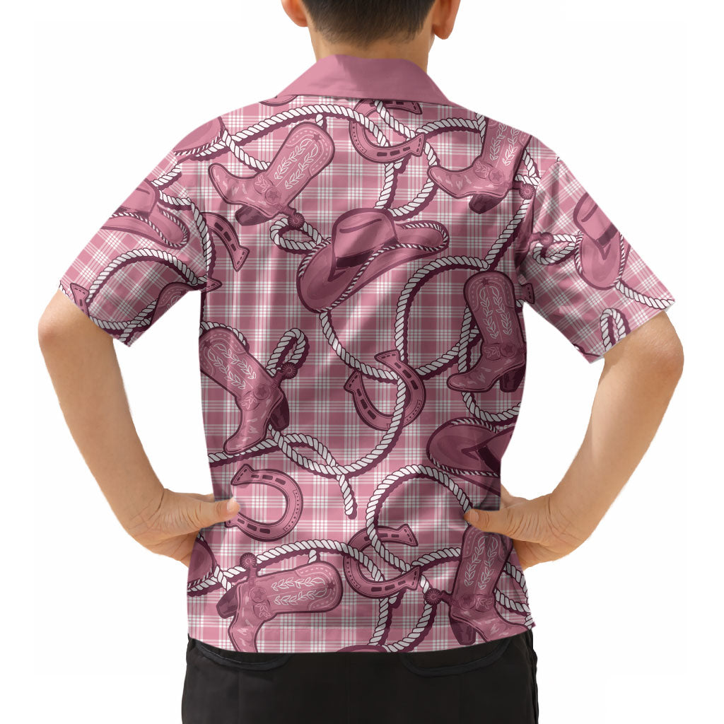 Pink Hawaii Palaka Cowboy Kid Hawaiian Shirt Hawaiian Paniolo Festival Spirit LT19 - Polynesian Pride