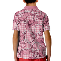 Pink Hawaii Palaka Cowboy Kid Polo Shirt Hawaiian Paniolo Festival Spirit LT19 - Polynesian Pride