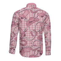 Pink Hawaii Palaka Cowboy Long Sleeve Button Shirt Hawaiian Paniolo Festival Spirit LT19 - Polynesian Pride