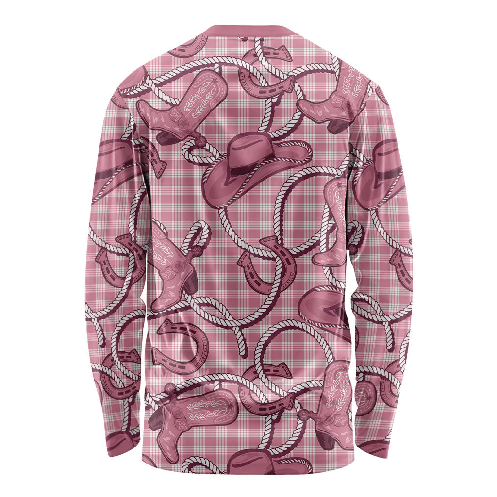 Pink Hawaii Palaka Cowboy Long Sleeve Shirt Hawaiian Paniolo Festival Spirit LT19 - Polynesian Pride