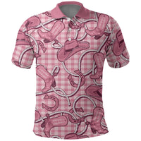 Pink Hawaii Palaka Cowboy Polo Shirt Hawaiian Paniolo Festival Spirit LT19 Pink - Polynesian Pride