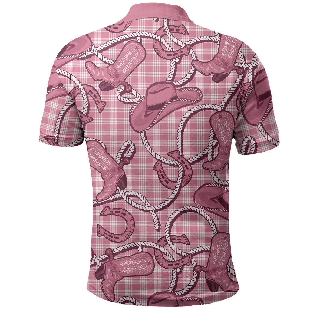 Pink Hawaii Palaka Cowboy Polo Shirt Hawaiian Paniolo Festival Spirit LT19 - Polynesian Pride