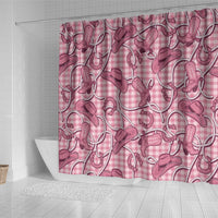Pink Hawaii Palaka Cowboy Shower Curtain Hawaiian Paniolo Festival Spirit LT19 - Polynesian Pride