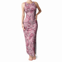 Pink Hawaii Palaka Cowboy Tank Maxi Dress Hawaiian Paniolo Festival Spirit LT19 Women Pink - Polynesian Pride