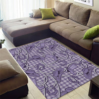 Purple Hawaii Palaka Cowboy Area Rug Hawaiian Paniolo Festival Spirit LT19 - Polynesian Pride