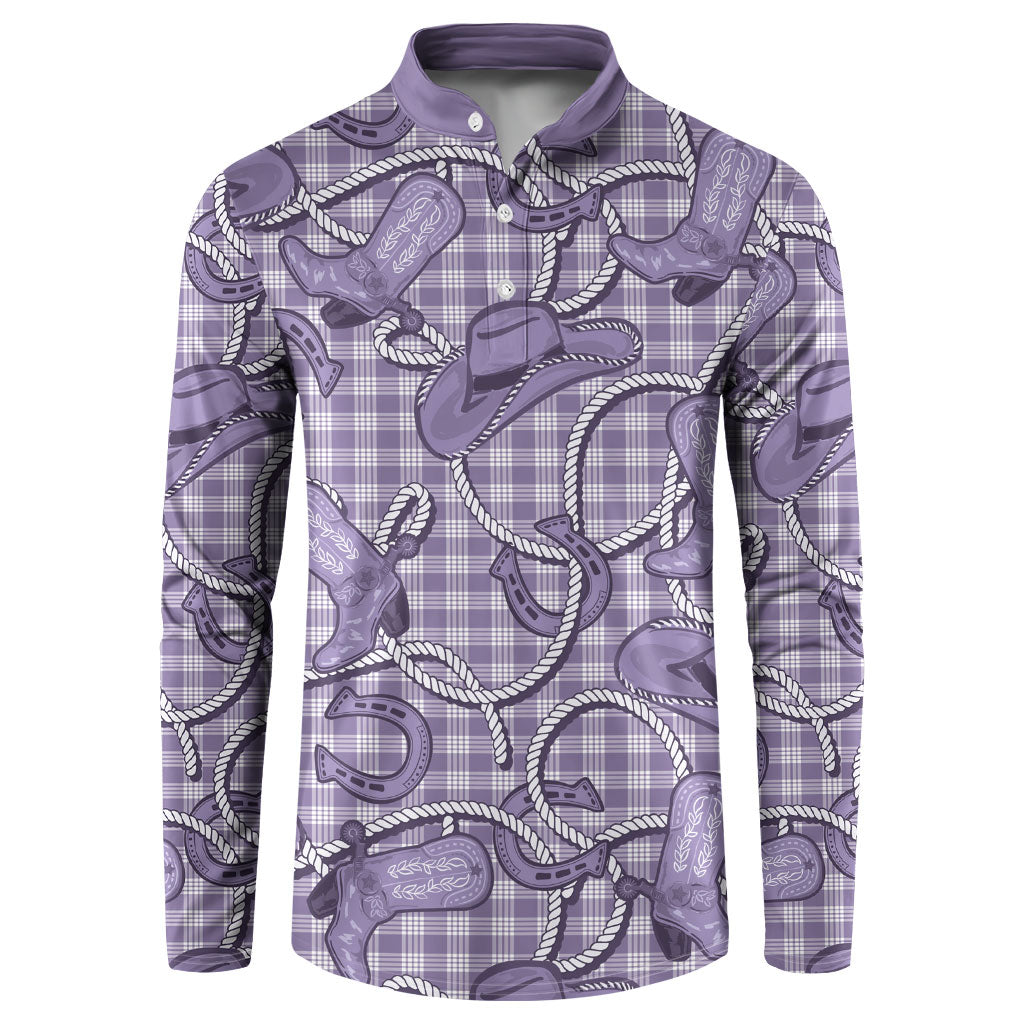Purple Hawaii Palaka Cowboy Button Sweatshirt Hawaiian Paniolo Festival Spirit