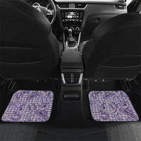 Purple Hawaii Palaka Cowboy Car Mats Hawaiian Paniolo Festival Spirit LT19 Set 2pcs - Back Purple - Polynesian Pride