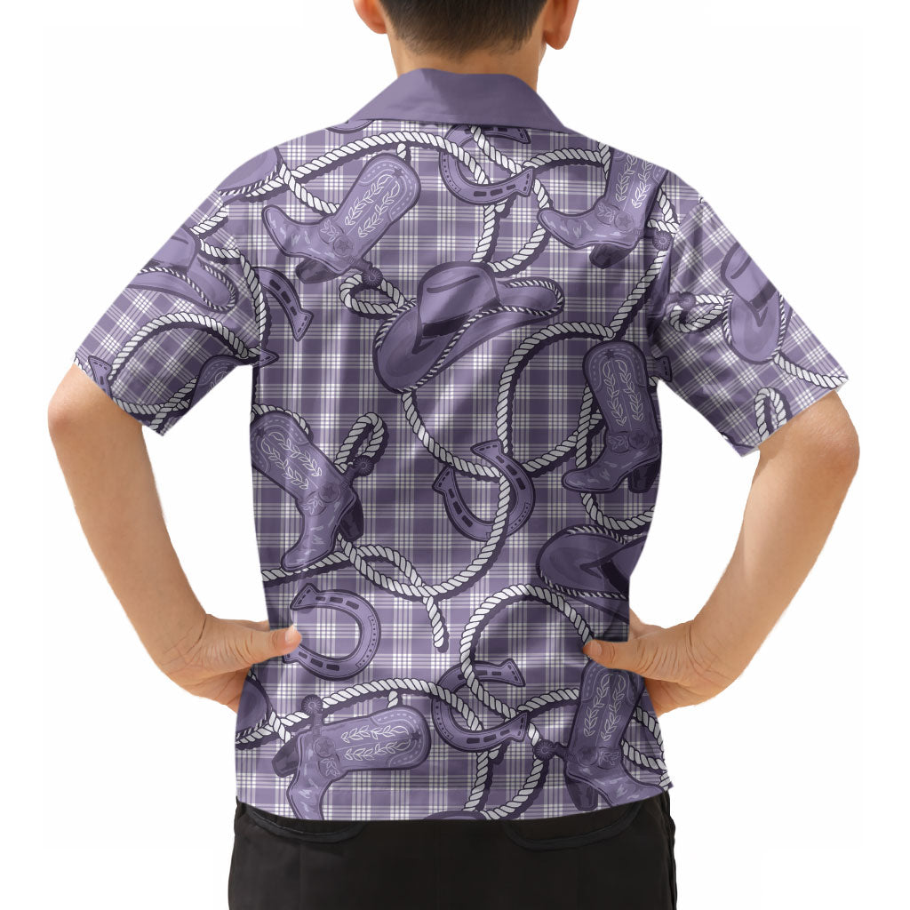 Purple Hawaii Palaka Cowboy Kid Hawaiian Shirt Hawaiian Paniolo Festival Spirit LT19 - Polynesian Pride