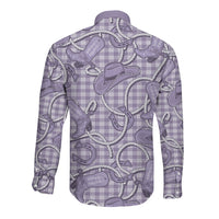 Purple Hawaii Palaka Cowboy Long Sleeve Button Shirt Hawaiian Paniolo Festival Spirit LT19 - Polynesian Pride