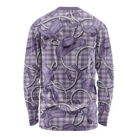 Purple Hawaii Palaka Cowboy Long Sleeve Shirt Hawaiian Paniolo Festival Spirit LT19 - Polynesian Pride