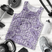 Purple Hawaii Palaka Cowboy Men Tank Top Hawaiian Paniolo Festival Spirit LT19 - Polynesian Pride