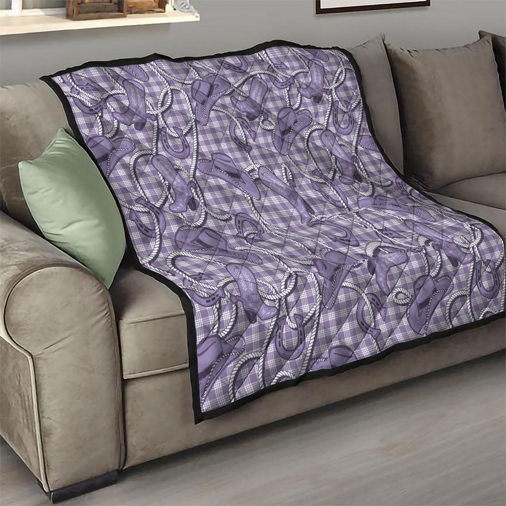 Purple Hawaii Palaka Cowboy Quilt Hawaiian Paniolo Festival Spirit LT19 - Polynesian Pride