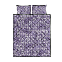 Purple Hawaii Palaka Cowboy Quilt Bed Set Hawaiian Paniolo Festival Spirit LT19 - Polynesian Pride