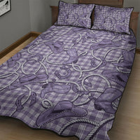 Purple Hawaii Palaka Cowboy Quilt Bed Set Hawaiian Paniolo Festival Spirit LT19 - Polynesian Pride