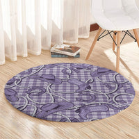 Purple Hawaii Palaka Cowboy Round Carpet Hawaiian Paniolo Festival Spirit LT19 - Polynesian Pride