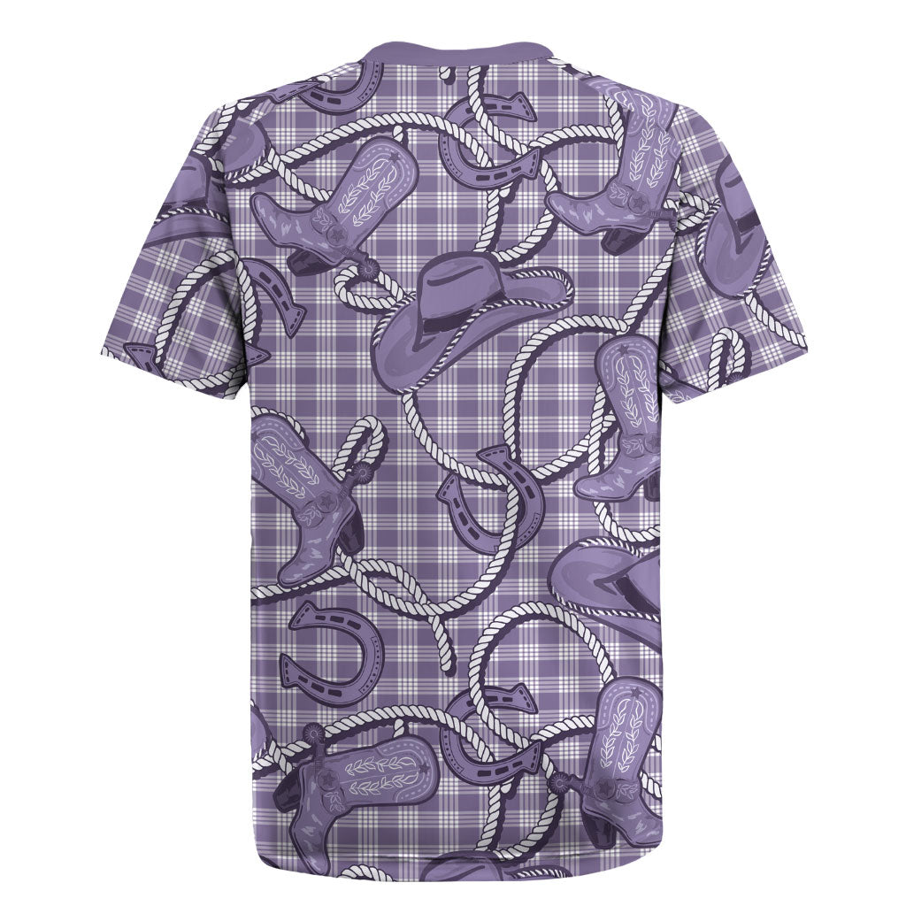 Purple Hawaii Palaka Cowboy Rugby Jersey Hawaiian Paniolo Festival Spirit LT19 - Polynesian Pride