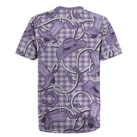 Purple Hawaii Palaka Cowboy Rugby Jersey Hawaiian Paniolo Festival Spirit LT19 - Polynesian Pride