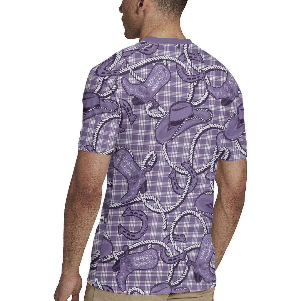 Purple Hawaii Palaka Cowboy Rugby Jersey Hawaiian Paniolo Festival Spirit LT19 - Polynesian Pride
