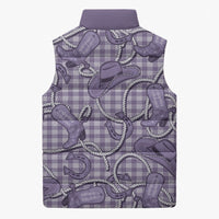 Purple Hawaii Palaka Cowboy Sleeveless Puffer Jacket Hawaiian Paniolo Festival Spirit LT19 - Polynesian Pride